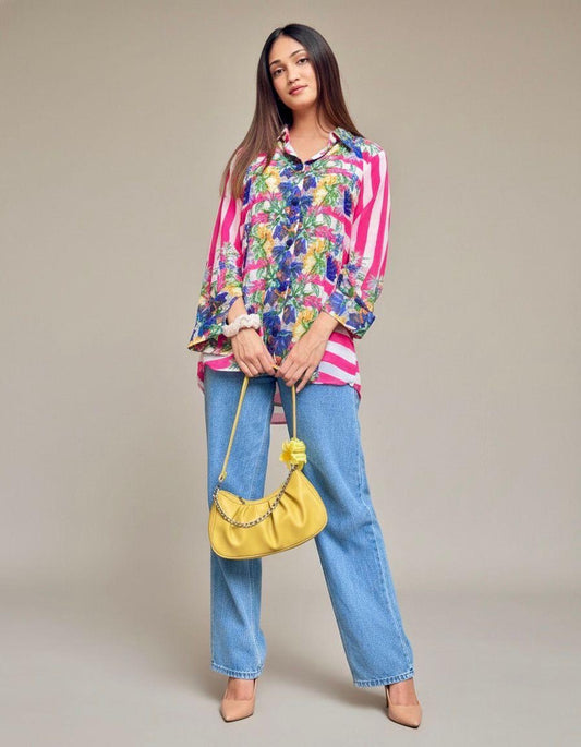 Prisha – Embroidered Cotton Kurta Set